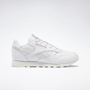 Adidasy Dziecięce Reebok Classic Leather Białe/Złote PL 15IWLGX